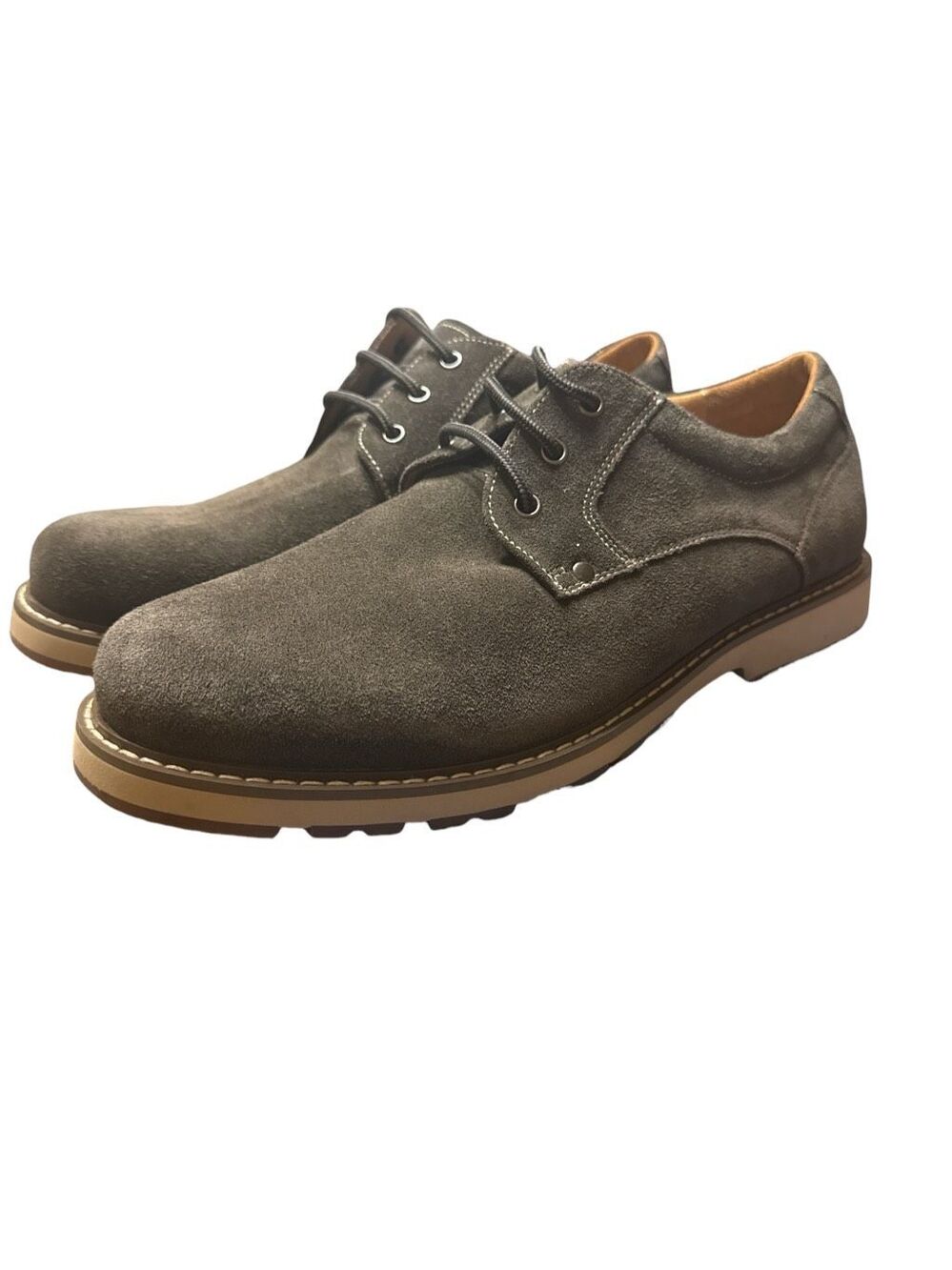 Camel Crown Men's Gray Oxford Lace Up Casual Walking Shoes Size 8.5
